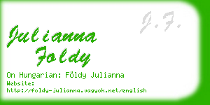 julianna foldy business card